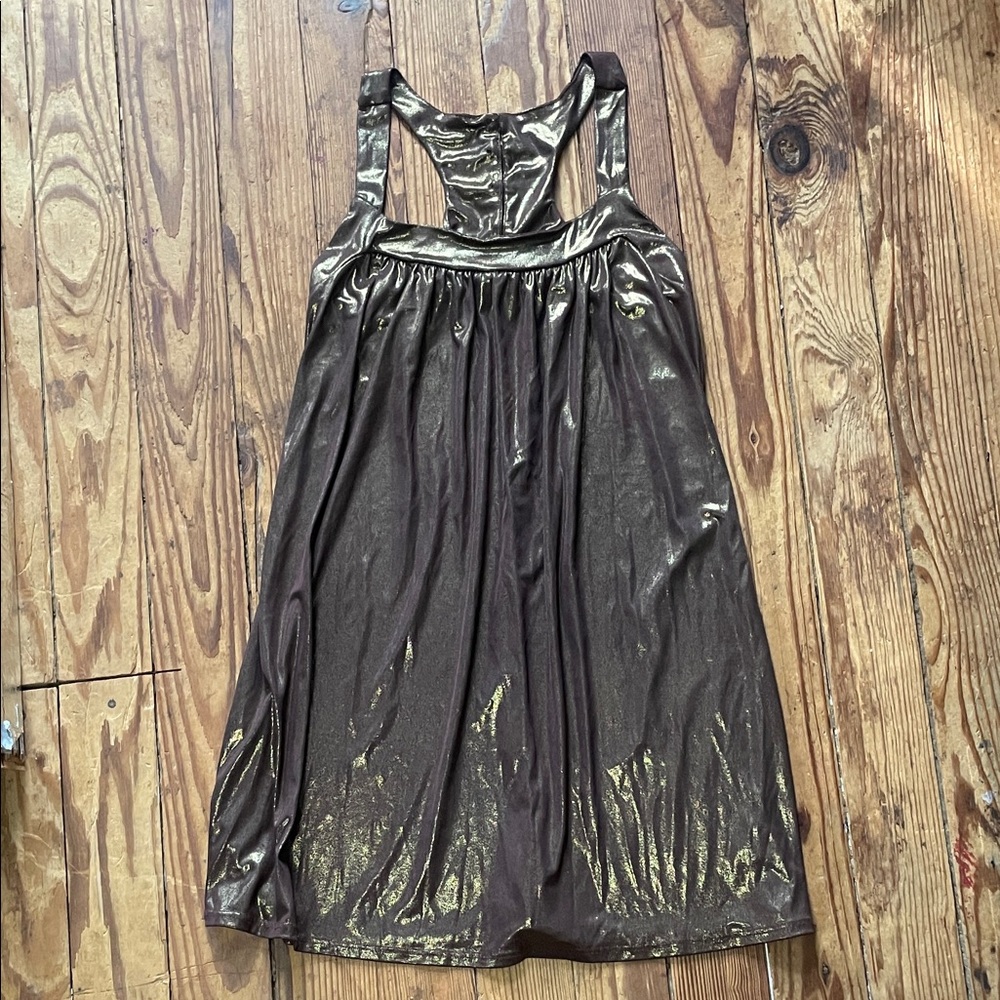 Forever 21 Metallic Gold Mini Dress